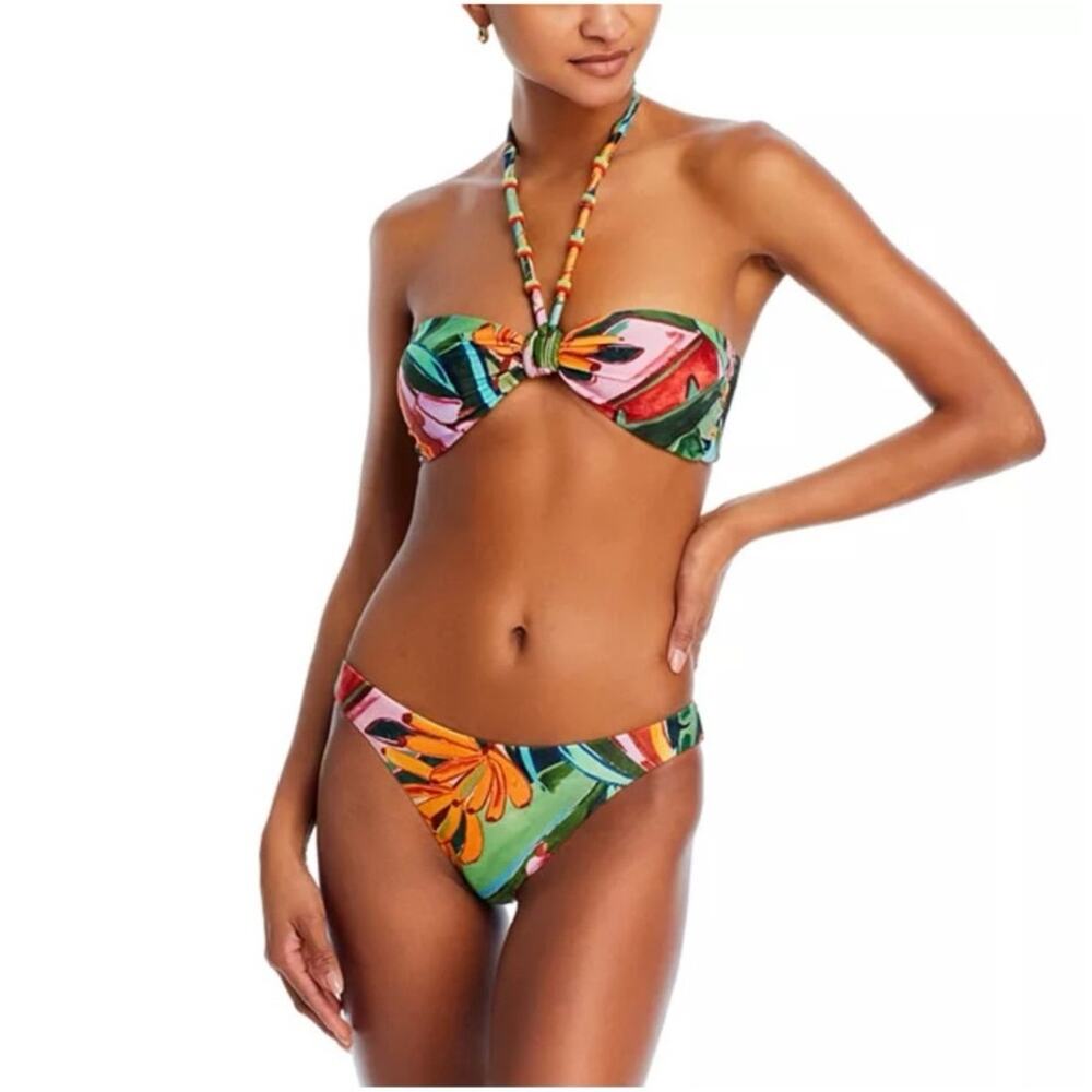 FARM Rio Tropical Women’s Banana Foliage Bikini Swim Bottom Size M Multicolor